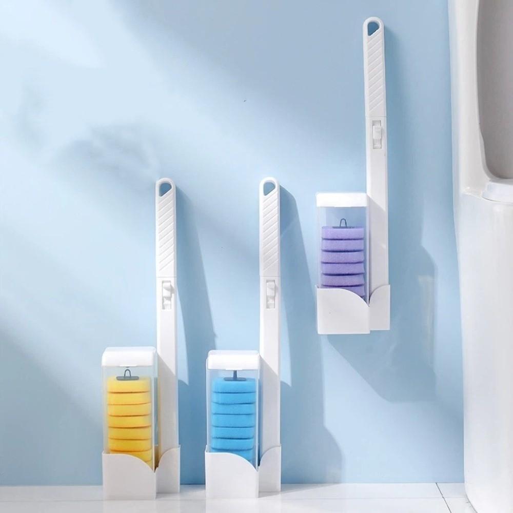 Plastic Disposable Toilet Brush Wall Mounted Toilet Brush Holder Toilet Scrubber  Household Use