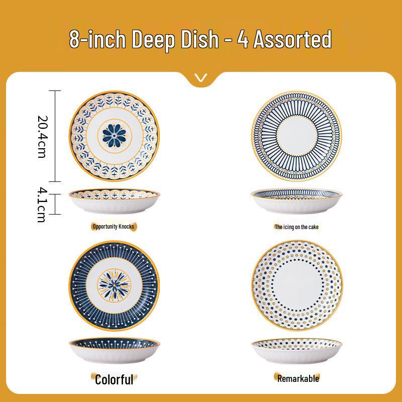 Nordic Ceramic Dinnerware Set 8-inch
