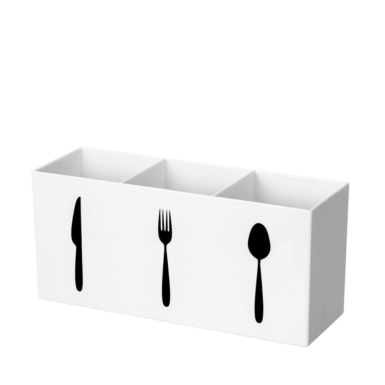 

Cutlery Organizer Box with Separate Compartments for Knife Fork Spoon Storage Kitchen Drawer Utensil Holder Container One Size