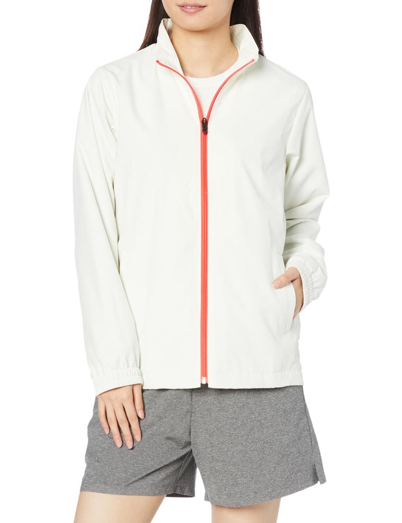 Mizuno Training Warmer Snow Size L Women's Water-Repellent Jacket, White, (K2JEA630)