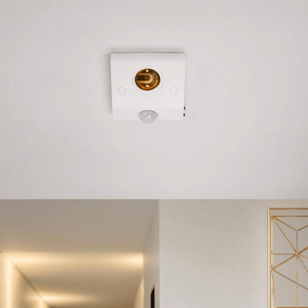 50W Infrared Sensing Bulb Holder E27 Sensor Lamp Holder  Energy Saving Lamp