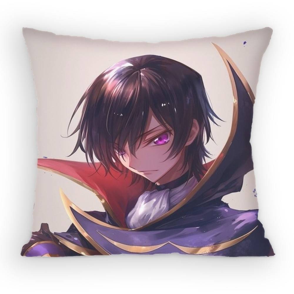 Anime Code Geass Lelouch Lamperouge Pillow Case Antidustmite Pillowcase Invisible Zipper Silky Short Plush Sofa Cushion Cover