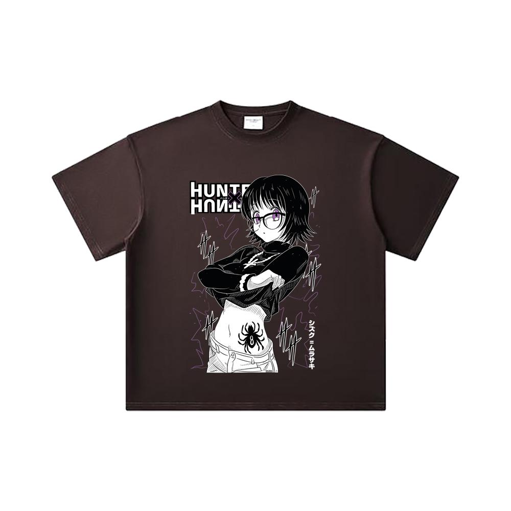 260 GSM Double Yarn 32 Count 100% Cotton HXH V9 Shizuku Print Unisex Heavy Cotton T Shirt