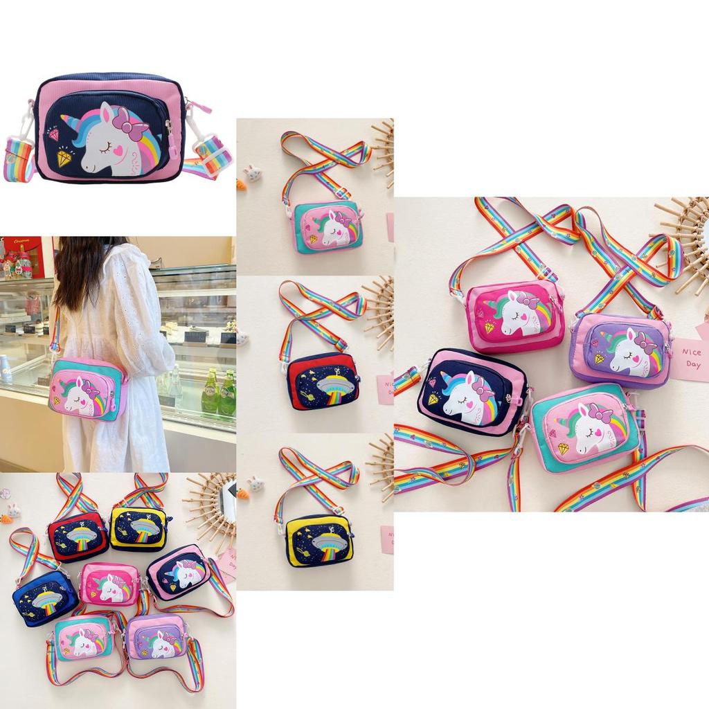Adorable Cartoon Kids Shoulder Bag Breathable Durable Oxford Cloth Cute Accessory
