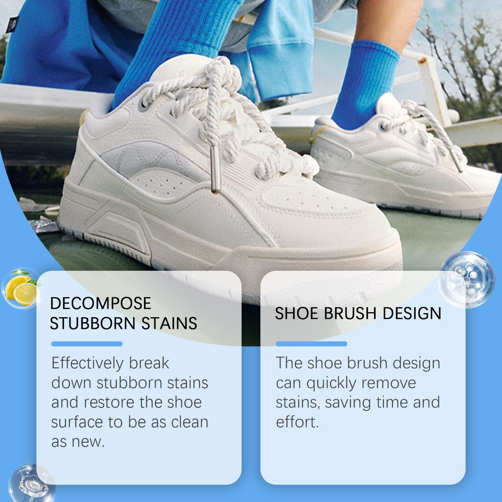 Shoeshine Brush Multi Functional Cleaner Shoeshine Decontamination Portable Suitable For All Shoes Without Damaging Shoes, 100ML