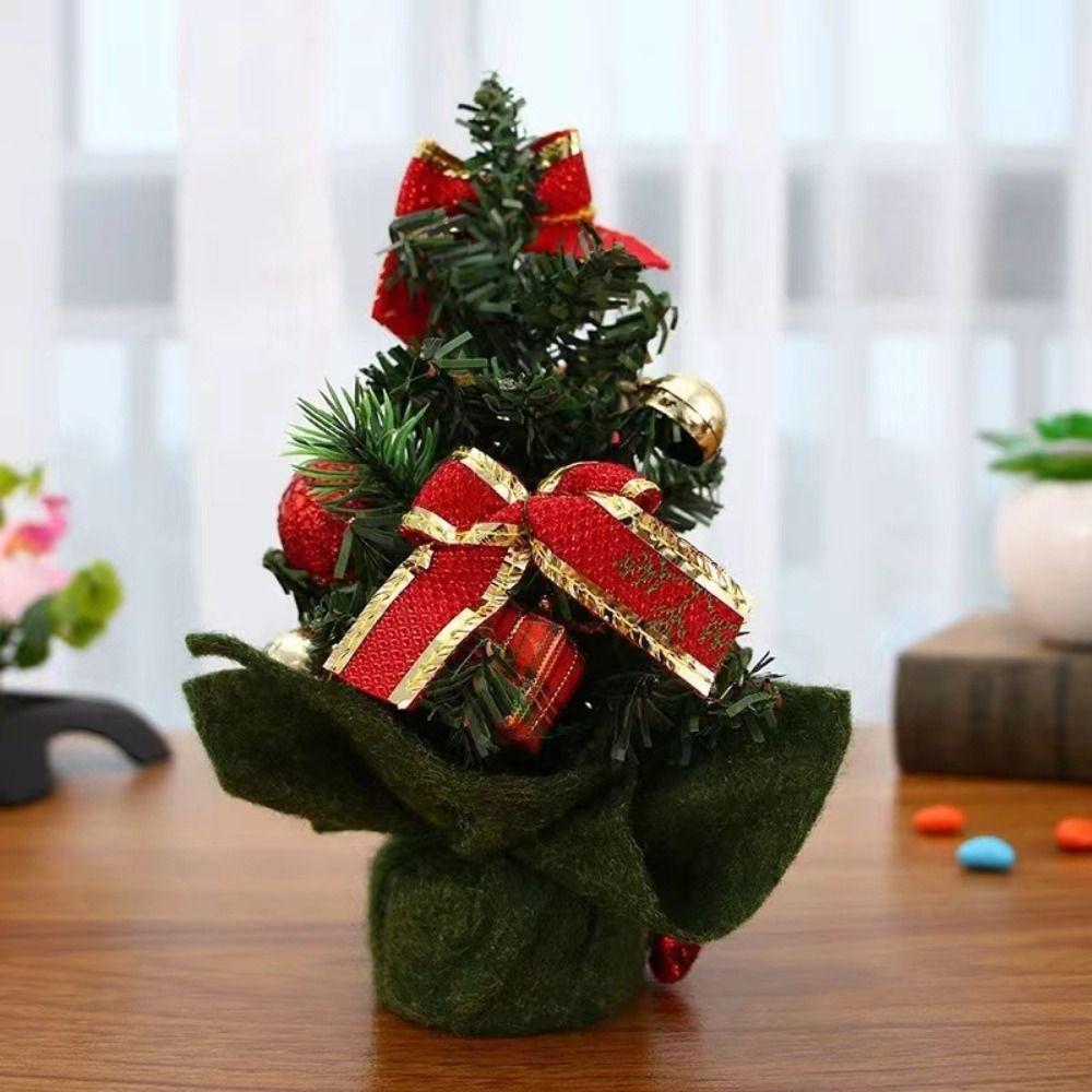 Mini Christmas Tree Ornaments 20cm Christmas Tree Supplies Fashion Desktop Tree Ornaments New Year