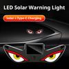 Upgrade Car Solar Energy Warning Light Devil Eyes USB Dual-Use LED Car Light Universal Rechargeable Color Changing Warning Light