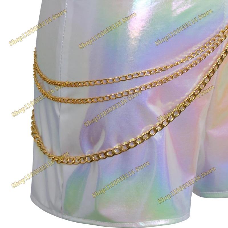 Costum de Performanță Alb Auriu pentru Copii KPOP Huntrix Rumi Zoey Mira Costum Cosplay Perucă KPop Vânătorii de Demoni Uniformă Petrecere Halloween