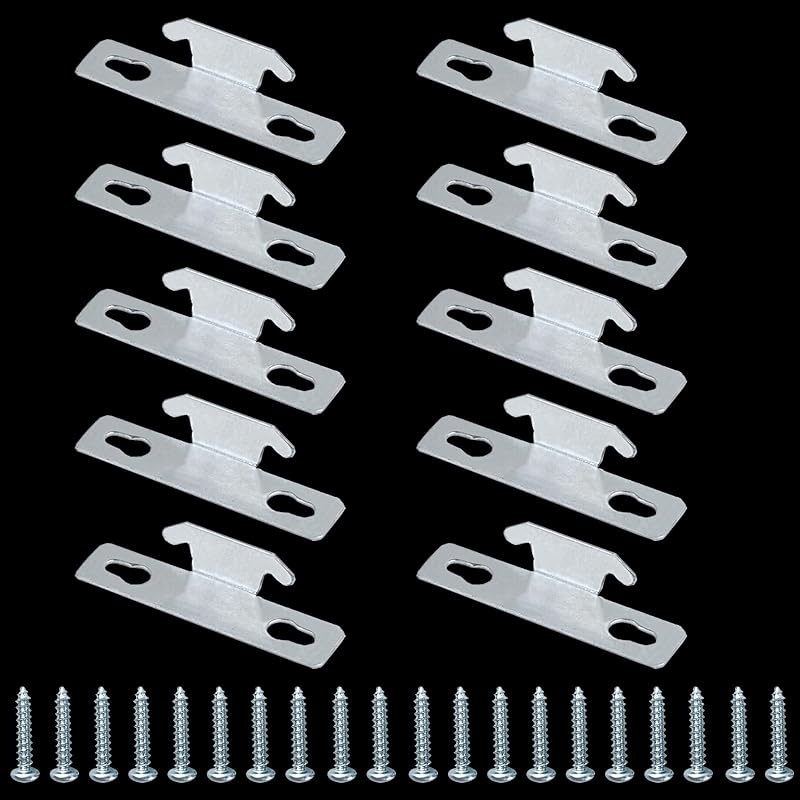 Kowibcl10 Pcs Curtain Rod Hooks, Curtain Rod Bracket, Curtain Hooks Accessories Spreader Wall with Screws, Single Curtain Rod Hangers Hooks for Home 10