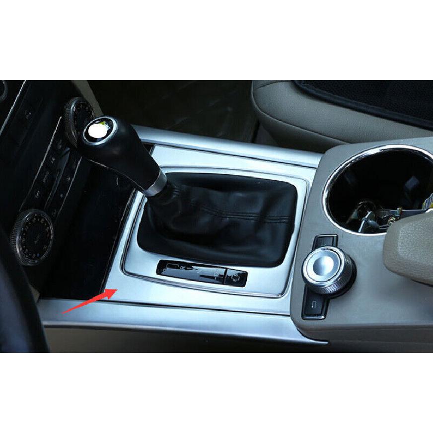 Matte Silver Inner Gear Shift Panel Decor Cover Trim For Benz 2008-2014 C-Class