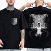 Attack on Titan Streetwear Herren T-Shirt Eren Yeager Shingeki No Kyojin Anime 100% Baumwolle Damen Oberteile T-Shirts Lässig Hohe Qualität