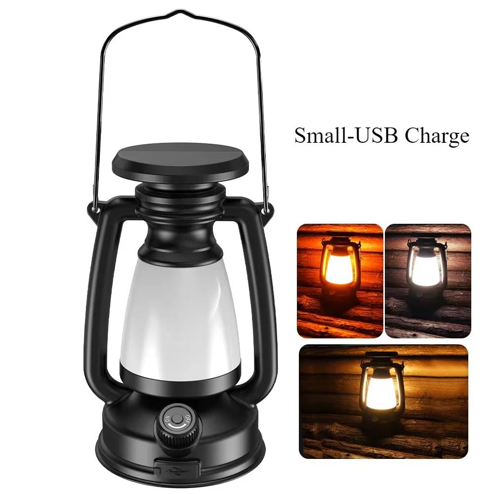 Cozy Retro Horse Charging Atmosphere Light Rechargeable Portable Lantern LED Decorative Lamp for Home/Desk/Bar & Outdoor Camping