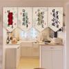Chinese Style Triangular Flag Blessing Lucky Noren Sushi Restaurant  Milk Tea Shop Kitchen Doorway Decor Hanging Short Curtain