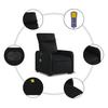 Vidaxl Reclining Lift Chair with Massage, Electric, Black