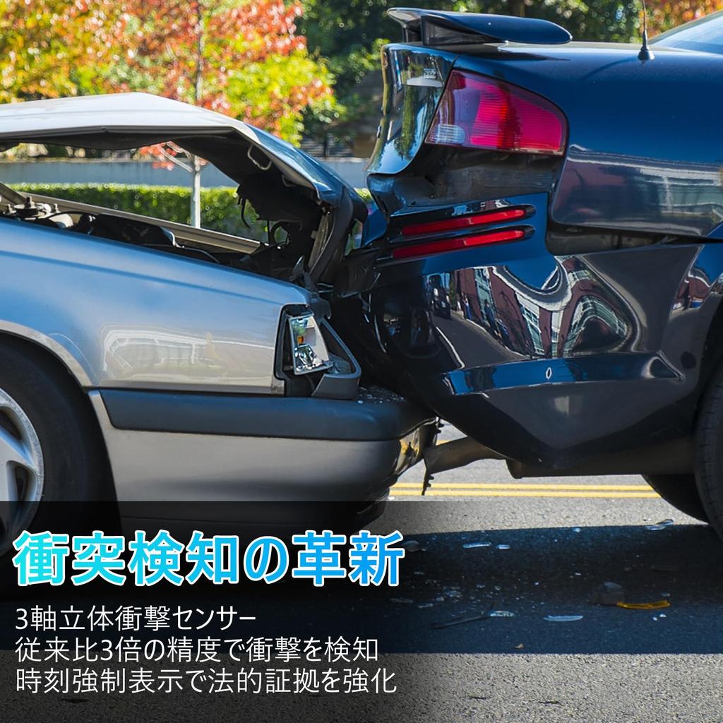 3T6B Dash Camera, Small, 140° Wide Angle, H.265 Compression, WiFi Connection, 3-Axis G-Sensor, Smartphone
