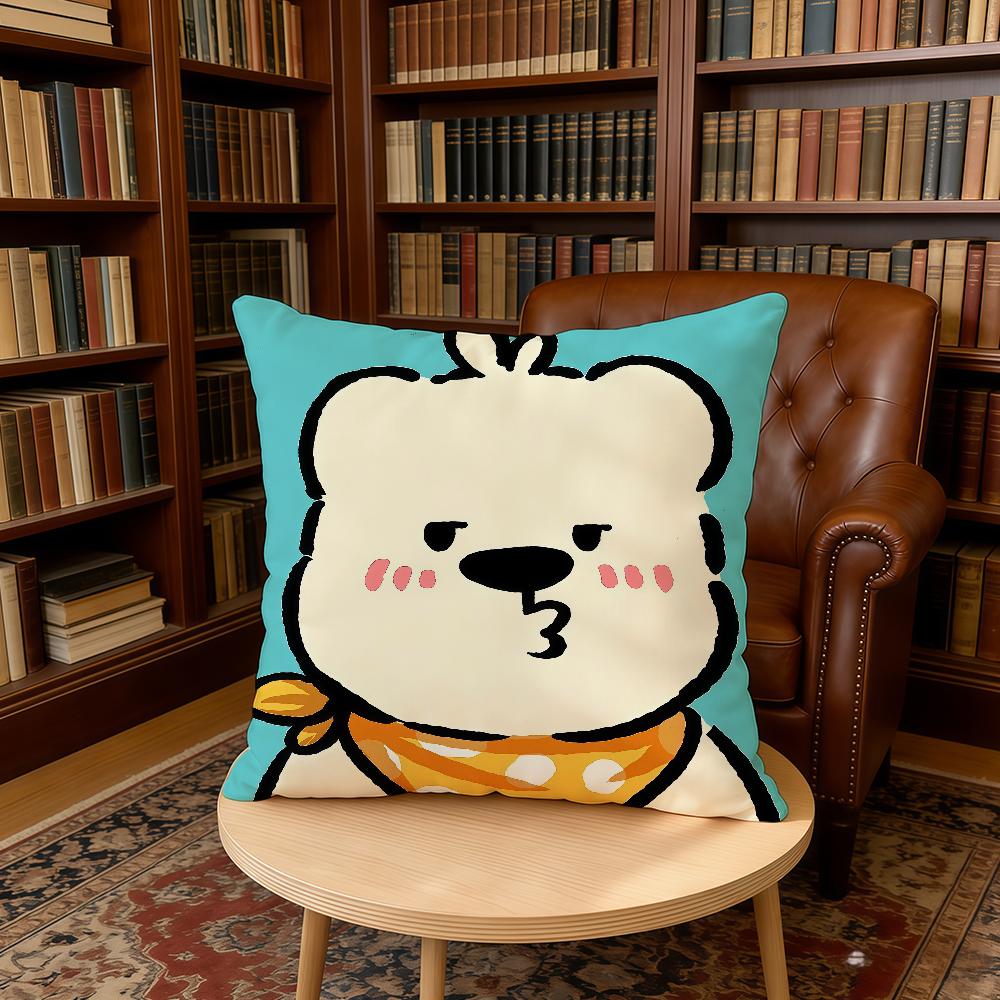 

Cartoon Cute Animal Bear cushion cover Home Office Birthday Anniversary Gifts Soft Skin Friendly Cushion Cover 30cmx30cm