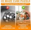 3D Labyrinth Cube Ball Maze Puzzle, 3x3 Interactive Fidget Toy, Stress Relief & Brain Teaser Gift for Parties Birthdays