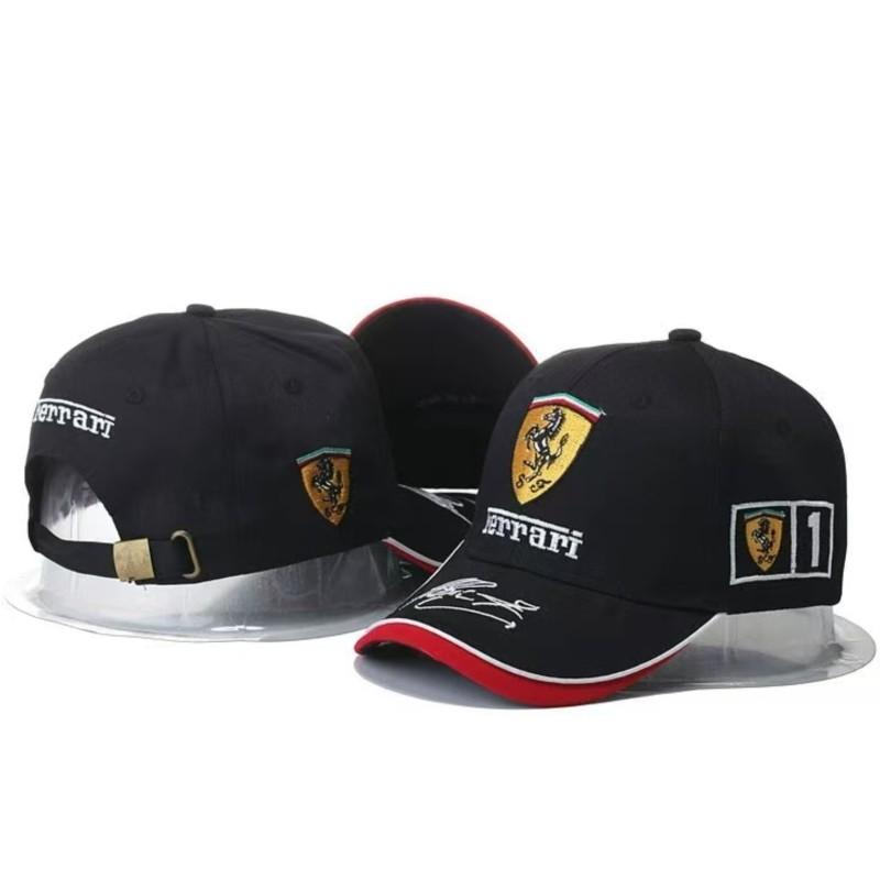 Für Ferrari 488 812 296 F8 R Formel F1 Stickerei Baseballkappen Frühling und Herbst Outdoor Verstellbare Freizeitkappen Sonnenschutzmütze