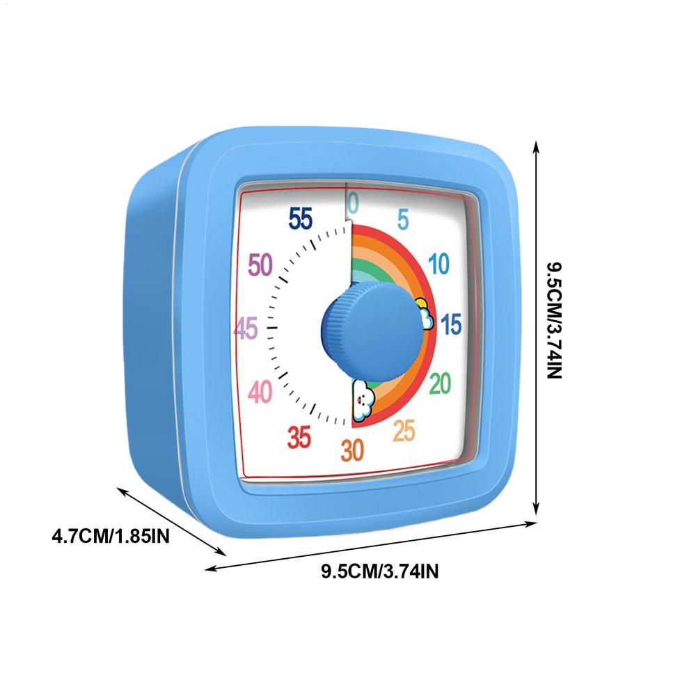 Visual Timer 60 Minute 1 Hour Countdown Timer For Kids Mechanical Time Management Non-Ticking Teaching Clock For Offices Exam