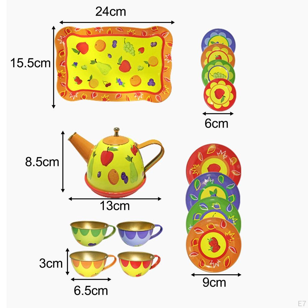 Afternoon Tea Set Toys Toddlers Educational Princess Teapot Cups Tray for Age 3 4 5 6