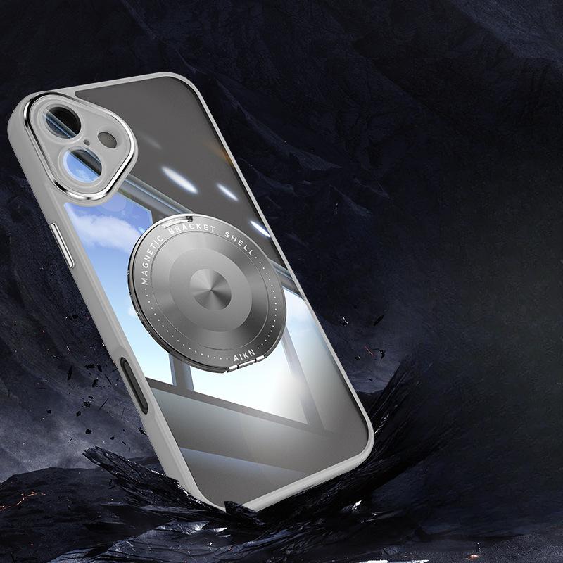 Applicable To Apple 16plus Lens Film 14 Phone Case Rotating Magnetic Ticktick 360 Stand Case IPhone15Pro
