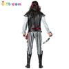 Fashionable Fabric Polyester Black And White Pirate Costume For Men Great For Halloween And Events