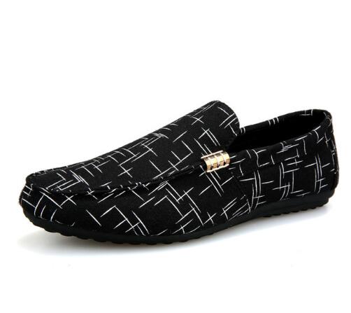 

Men Loafers Men Shoes Casual Shoes 2024 Spring Summer Light Canvas Youth Shoes Men Breathable Fashion Flat Footwear 6 чёрный