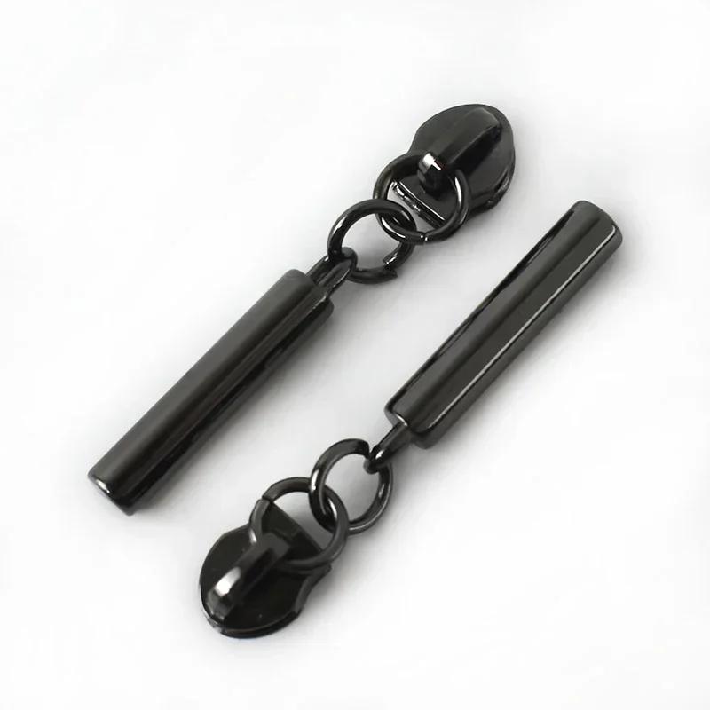 Meetee 5/10/20Pcs 5# Zipper Puller for Nylon Zippers Plastic Coil Zips Slider Heads Repair Kits DIY Garment Sewing Accessories