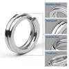 100pcs Stainless Steel Double Ring Flattened Loop Sub Bait Hook Connector Reinforced Flattened O-ring Fishing Gear Accessories