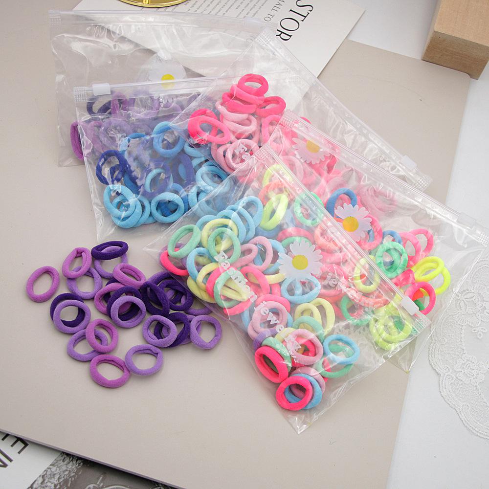 Korean Style Cute Elastic Hair Ties for Little Girls – Adorable Rubber Band Accessories