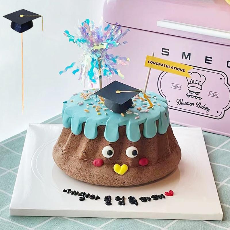 7pcs Paper Cake Decoration Cake Decoration Supplies Hat Insert Hat Party Ornaments Cupcake Decoration Cake Decor 5x10cm
