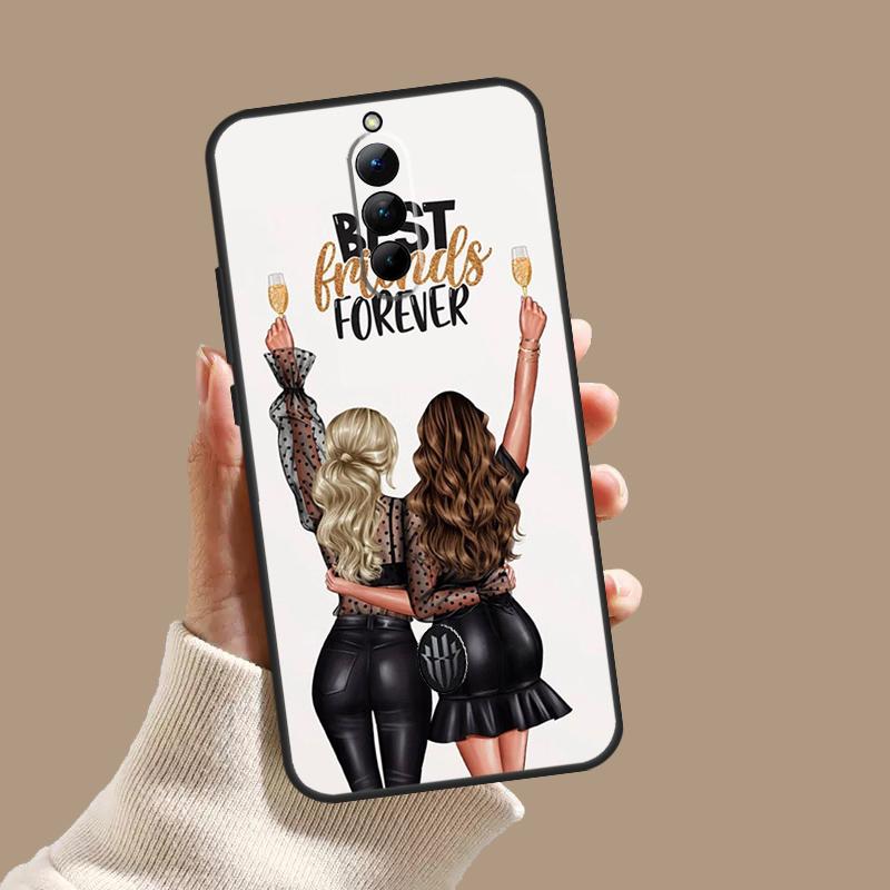 Girls Bff Best Friends Forever Always Case For ZTE Nubia Red Magic 10S 9S 8S 8 9 10 11 Pro Plus 6 7 6S 7S Pro 5G 6R 10 Air Cover