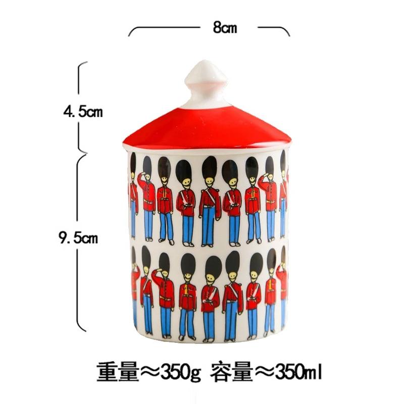 Color Building Storage Jar Candy Box Art Ceramic Decorative Jar with Lid Storage Jar Home Storage Ornaments Home Decorations