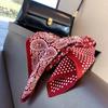 Pañuelo de seda con estampado paisley, bufanda elegante para cuello o accesorio decorativo versátil