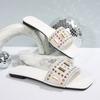 [Foreign Trade] Xiaoxiangfeng Slippers Women's Summer Wear Fashion Flat Bottom Pearl Soft Bottom French Sandals Beach