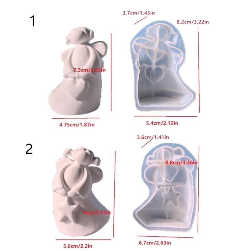 Silicone Mould Depicting Sleep Angel Figure for Handmade Decoration and Gift