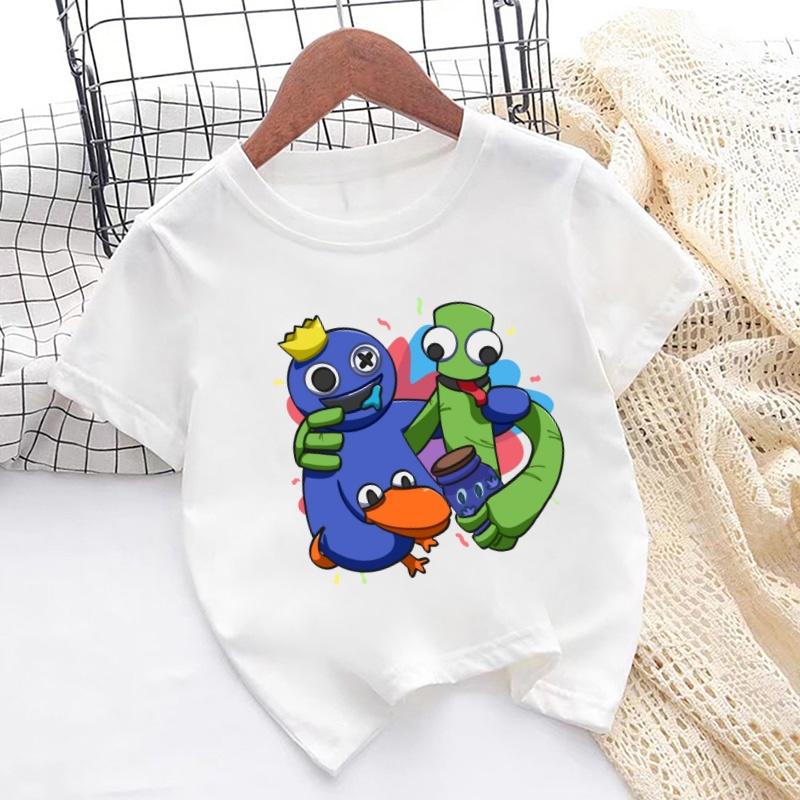 Girls Boys Clothes Children Short Sleeve O-Neck T-shirts Game Print Cartoon Kids T Shirt Girls Summer Tops Casual