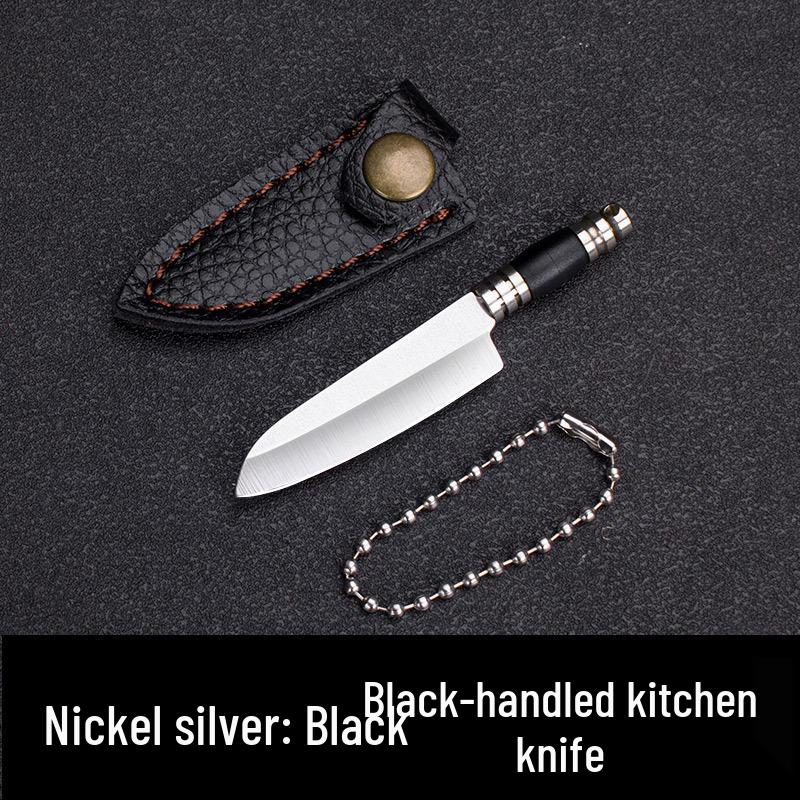 Miniature Portable Fixed Blade Knife with Colored Wood Handle for Package Opening and Unboxing