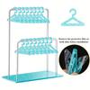 Jewelry Organizer 16pcs Hangers Shaped Jewelry Holder Clothes Hanger Ear Studs Stand  Women Girls