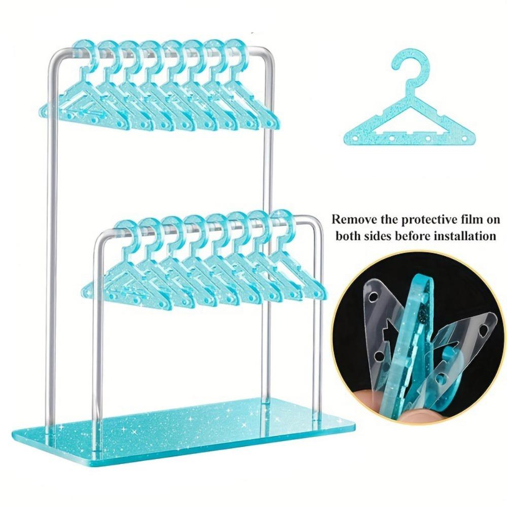 Jewelry Organizer 16pcs Hangers Shaped Jewelry Holder Clothes Hanger Ear Studs Stand  Women Girls