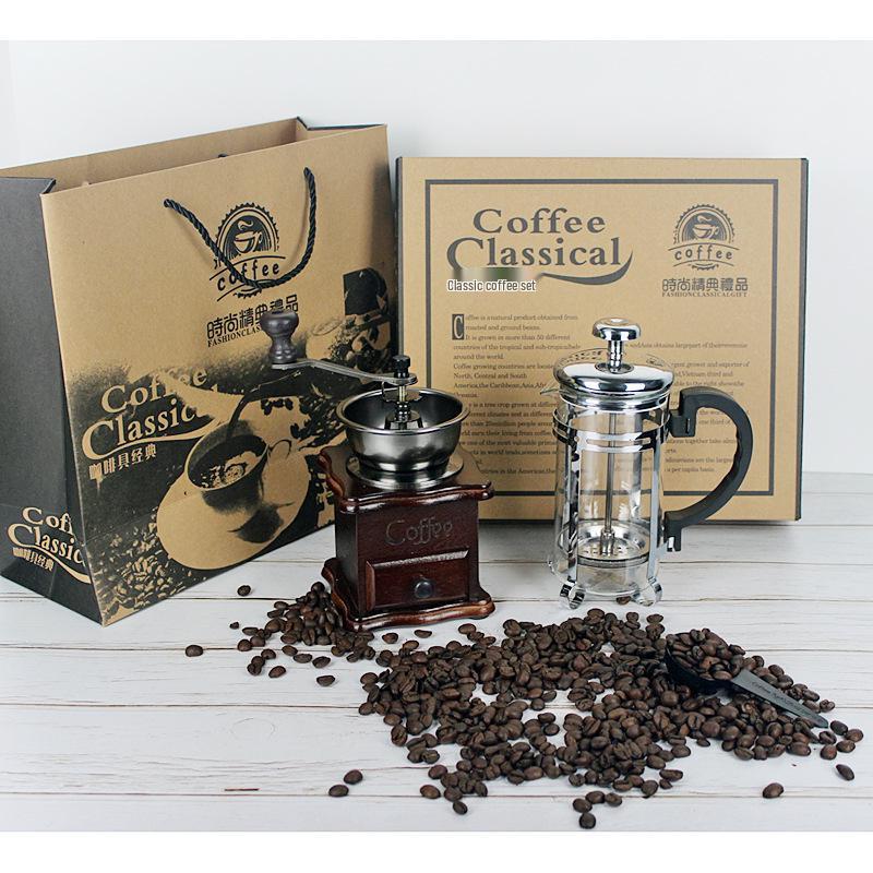 Retro Solid Wood Manual Coffee Bean Grinder