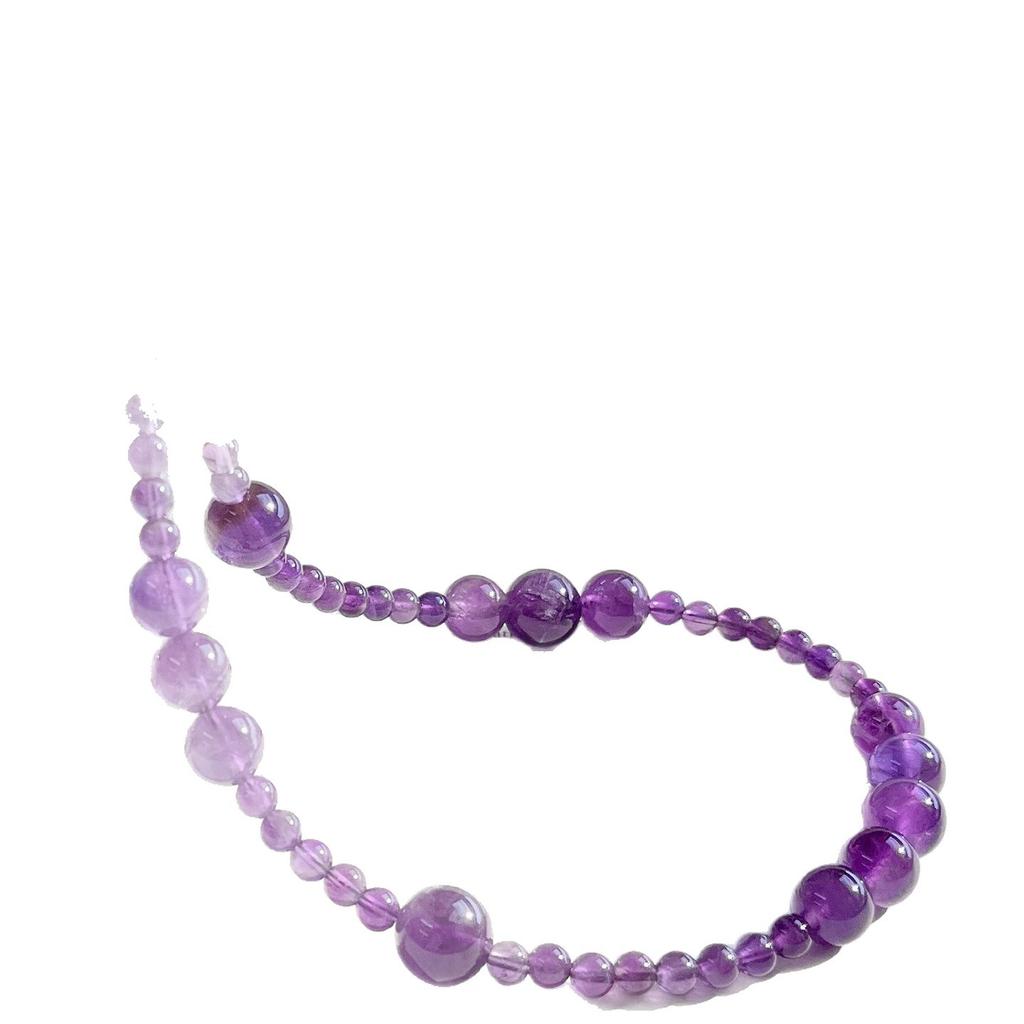 Natürliche Eisdurchlässige Amethyst Gypsy Design Halskette Schlüsselbein Kette Pullover Kette