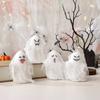 Ghost Halloween Decor - White Ghost With Spider Web Led Night Light Spooky Figurine Statue Festival Lamp T Hanging Decorations