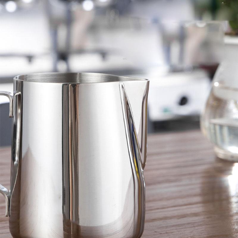 Stainless Steel Milk / Coffee Frothing Jug Frother Latte Container Metal Pitcher