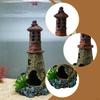 Aquarium Dekoration Ornament Raum Hütte Dekorativ Landschaftlich Tischdeko Leuchtturm Modell
