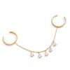 18K Gold Plated Zirconia Tassel Water Drop Open Ring for Women - Classic Stacking Design