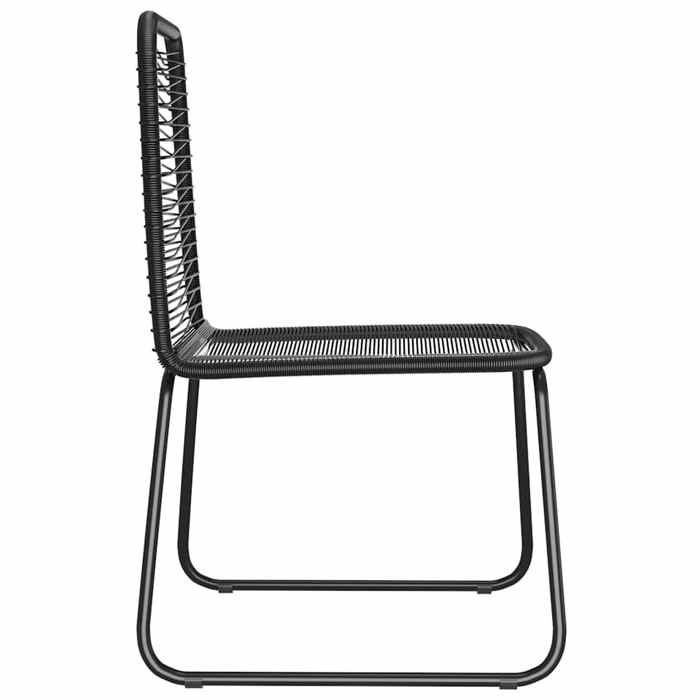 Maison Exclusive - Chaises d'extérieur lot de 4 Résine tressée Noir