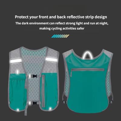 Lauf-Hydrationsweste Rucksack Ultraleicht Hydration Joggingweste Herren Atmungsaktiv Marathon Fahrradtasche Wasserflasche 500ML