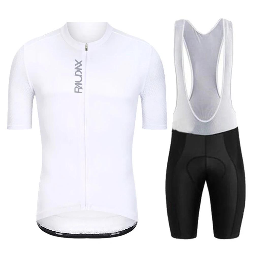 White Cycling Jersey Team Bike Kit MTB Cycling Clothing Men Mountain Bike Wear Clothes Maillot Ropa Ciclismo Triathlon