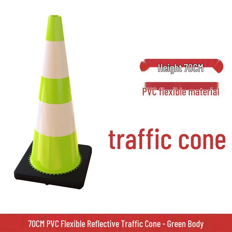 70cm PVC Reflective Traffic Cone - Road Safety Warning Cone & Barrier